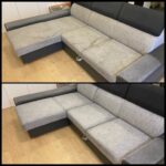 Szary jasny duży narożnik po praniu