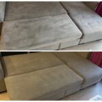 Porównanie wypranej kanapy